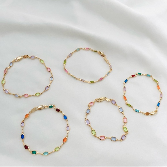 Multicolor Crystal Bracelet - Picture 3 of 10